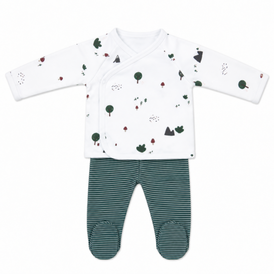 Conjunto Primera Puesta Estampado Bosque