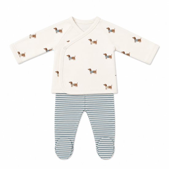 Conjunto Primera Puesta Estampado Perrito