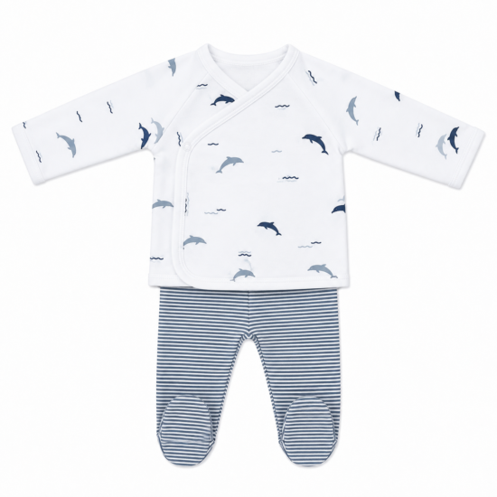 Conjunto Primera Puesta Estampado delfines
