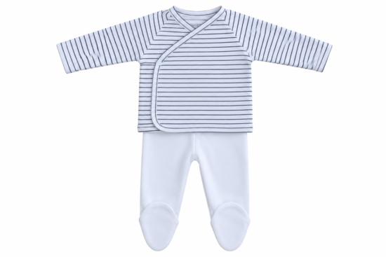 Conjunto Primera Puesta Rayas b/n