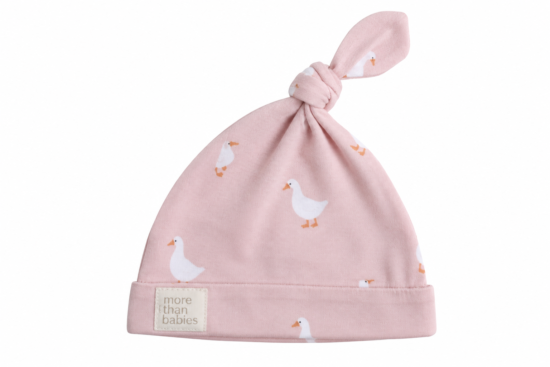 Gorrito estampado pato rosa